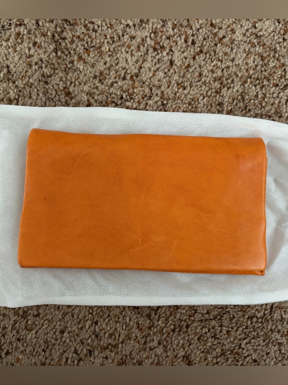 Latico Orange leather wallet